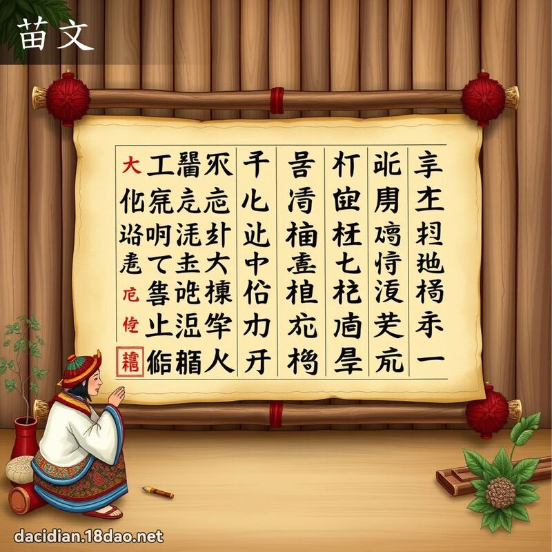 苗文 - 國語大辭典配圖