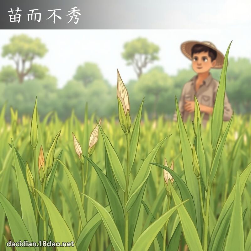 苗而不秀 - 國語大辭典配圖