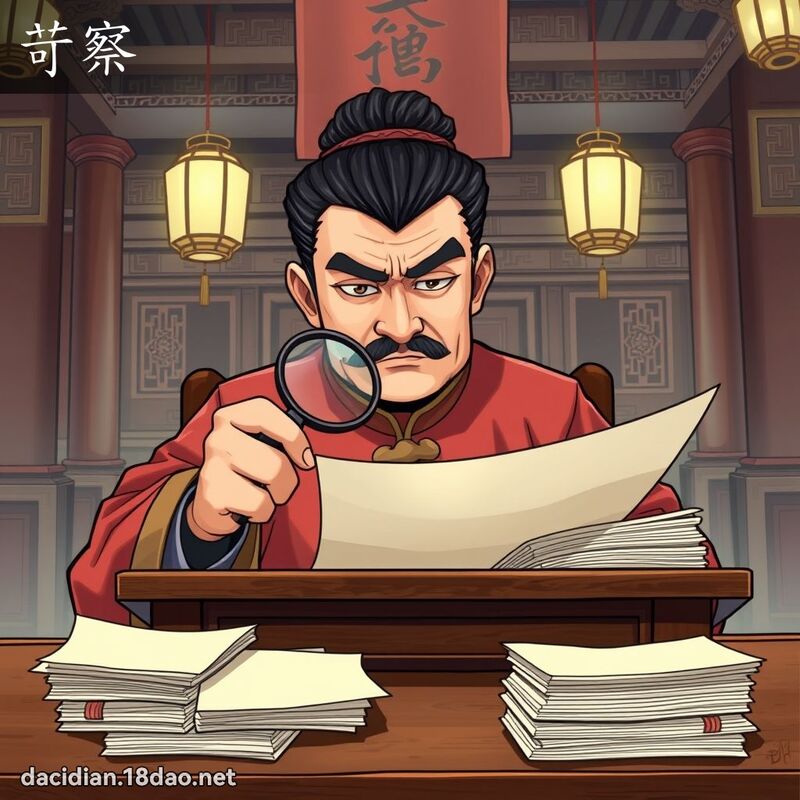 苛察 - 國語大辭典配圖