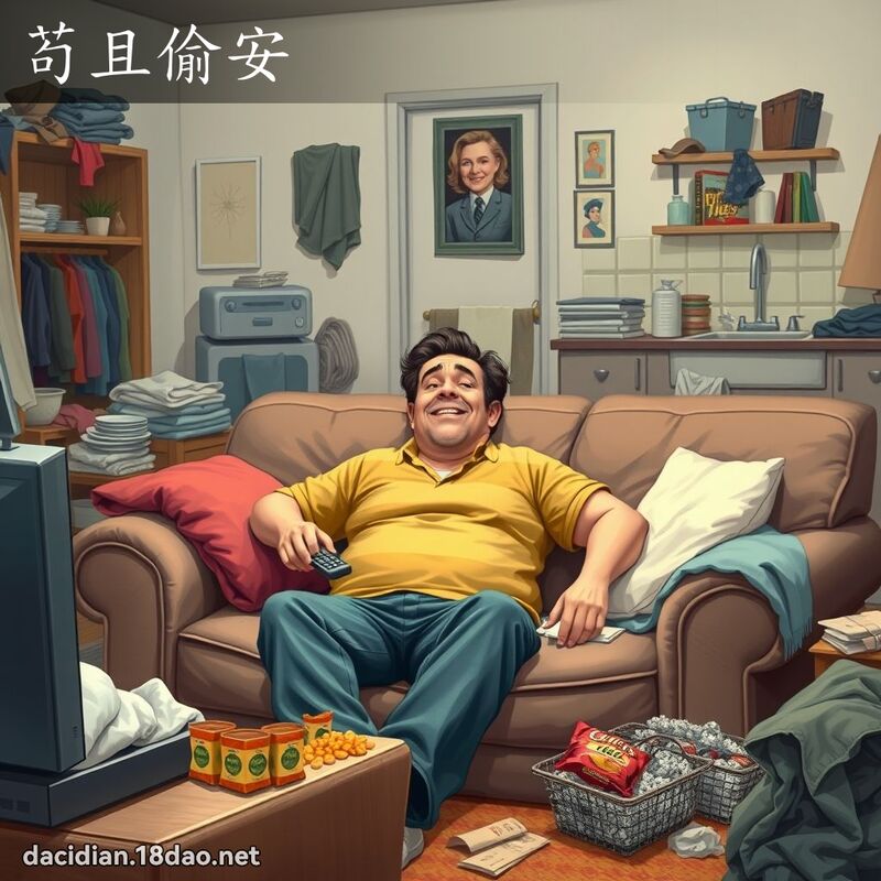 苟且偷安 - 國語大辭典配圖