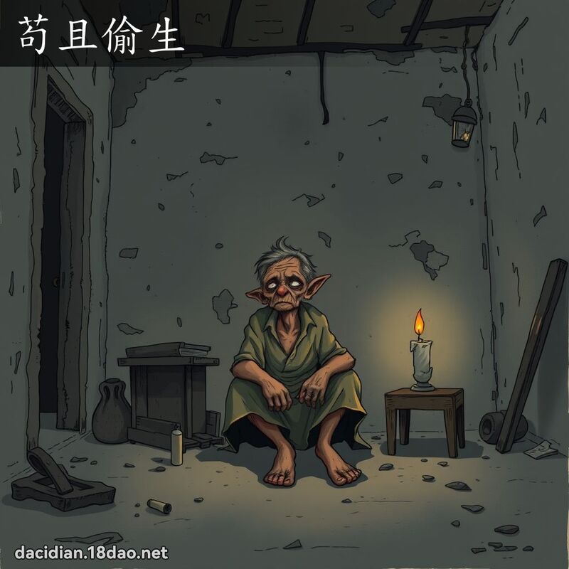 苟且偷生 - 國語大辭典配圖