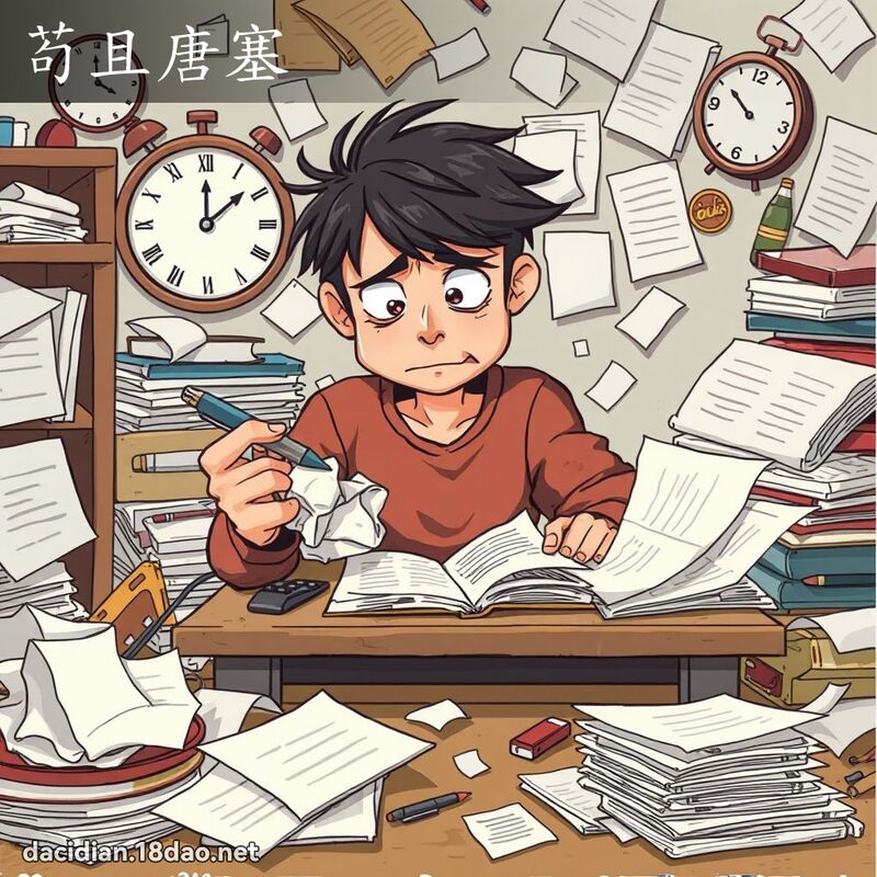 苟且唐塞 - 国语大辞典配图