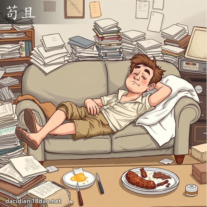 苟且 - 國語大辭典配圖