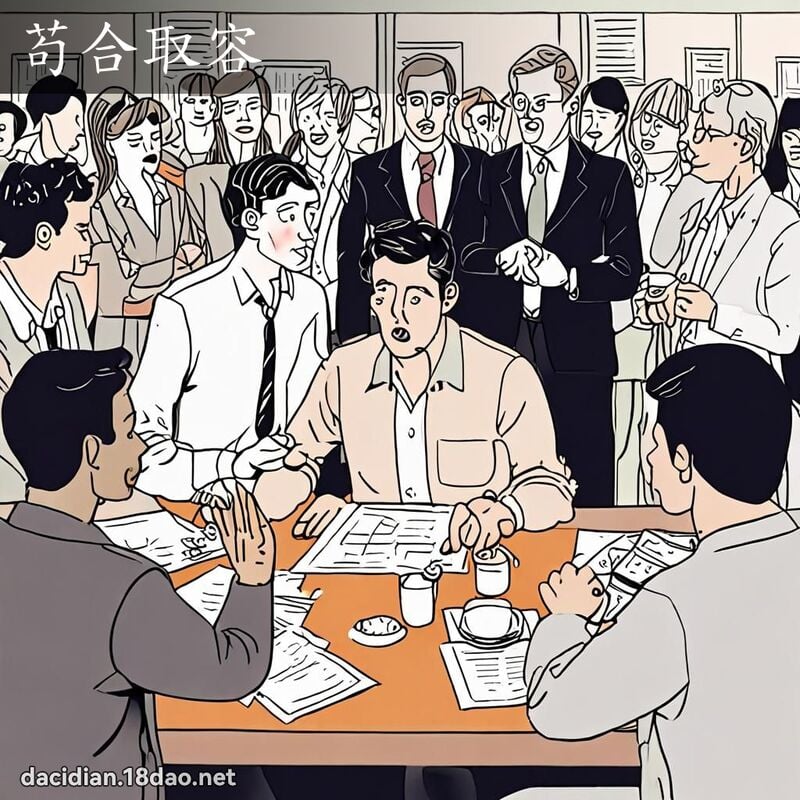 苟合取容 - 国语大辞典配图