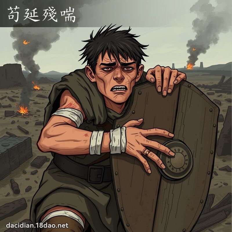 苟延残喘 - 国语大辞典配图