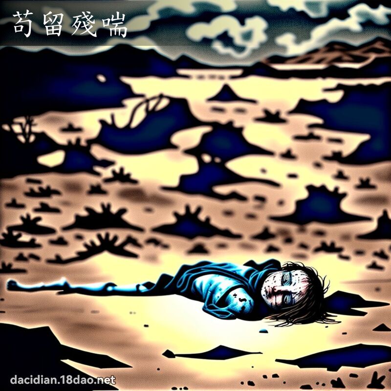 苟留残喘 - 国语大辞典配图