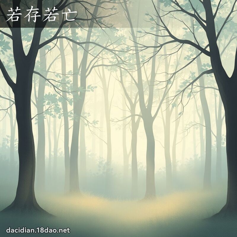 若存若亡 - 國語大辭典配圖