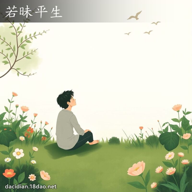 若昧平生 - 國語大辭典配圖