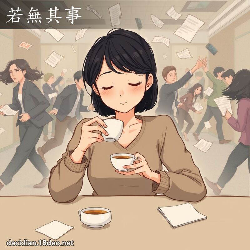 若無其事 - 國語大辭典配圖