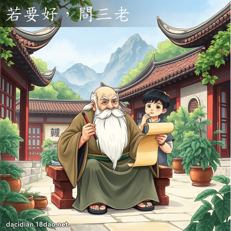 若要好，問三老 - 國語大辭典配圖