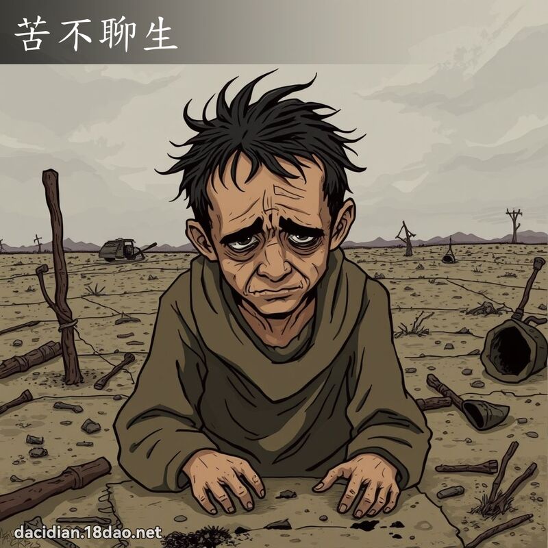苦不聊生 - 国语大辞典配图
