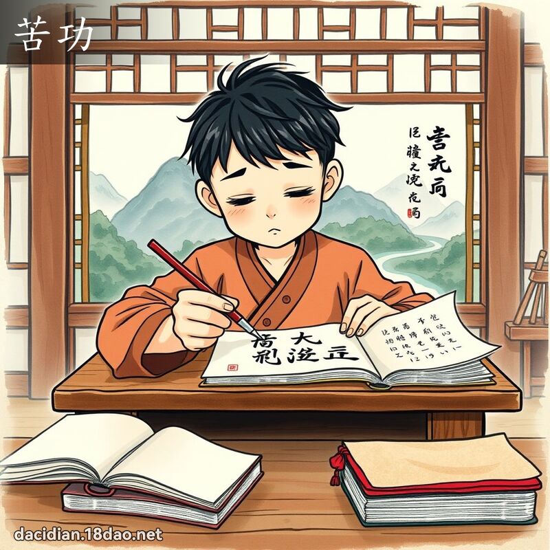 苦功 - 國語大辭典配圖