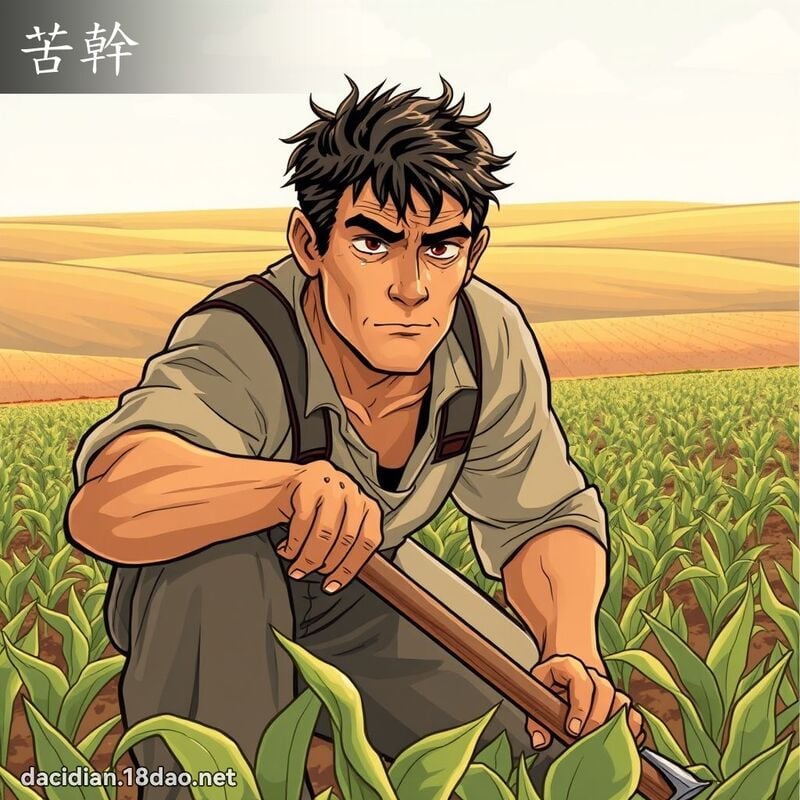 苦幹 - 國語大辭典配圖