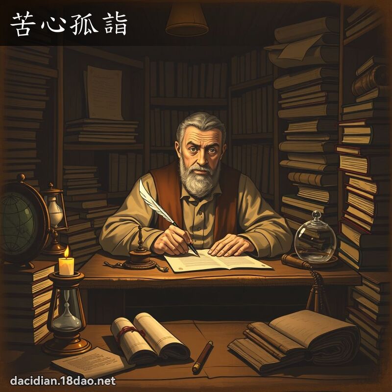 苦心孤詣 - 國語大辭典配圖