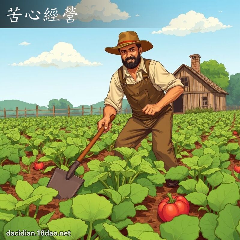 苦心經營 - 國語大辭典配圖