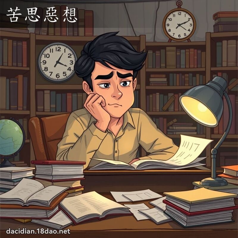 苦思惡想 - 國語大辭典配圖