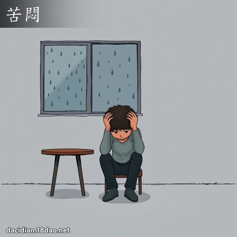 苦悶 - 國語大辭典配圖