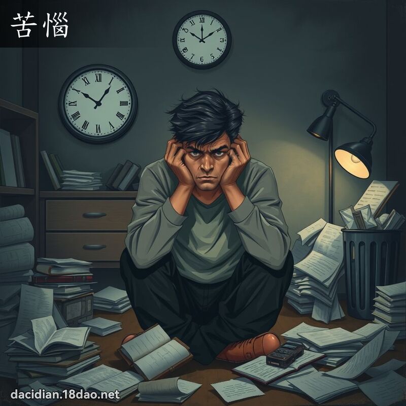 苦惱 - 國語大辭典配圖