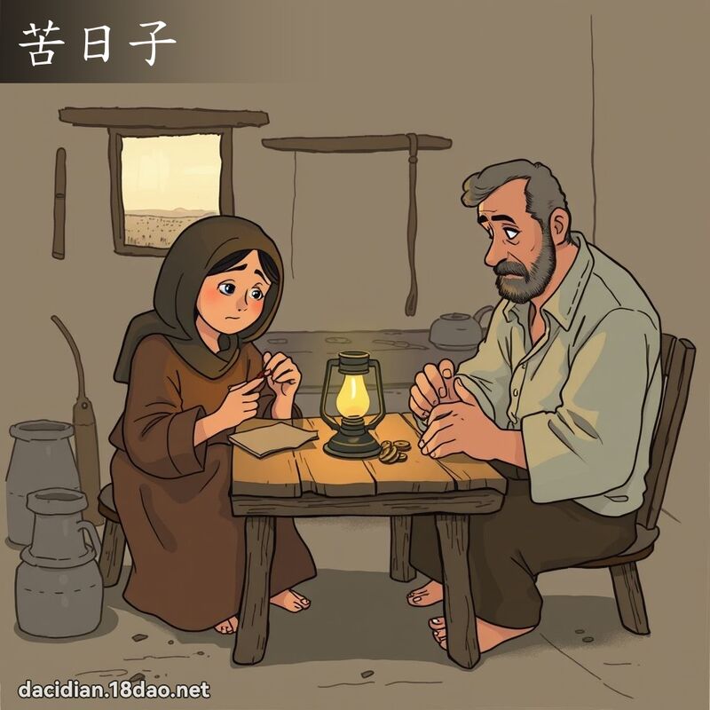 苦日子 - 國語大辭典配圖
