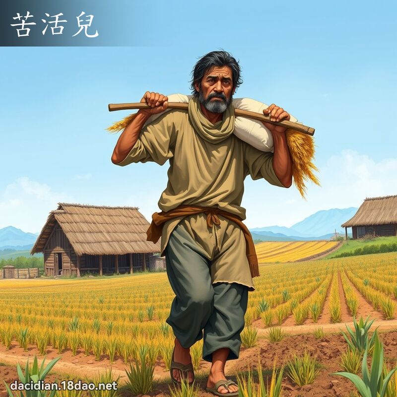 苦活兒 - 國語大辭典配圖