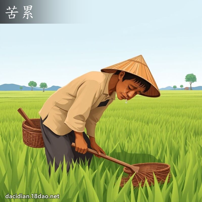 苦累 - 國語大辭典配圖