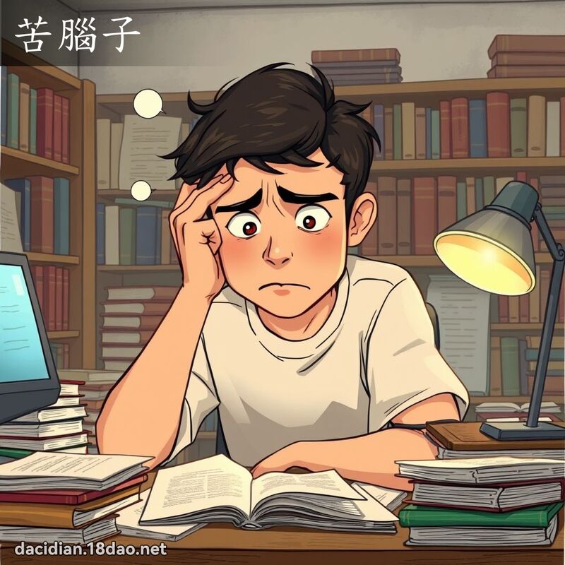 苦脑子 - 国语大辞典配图