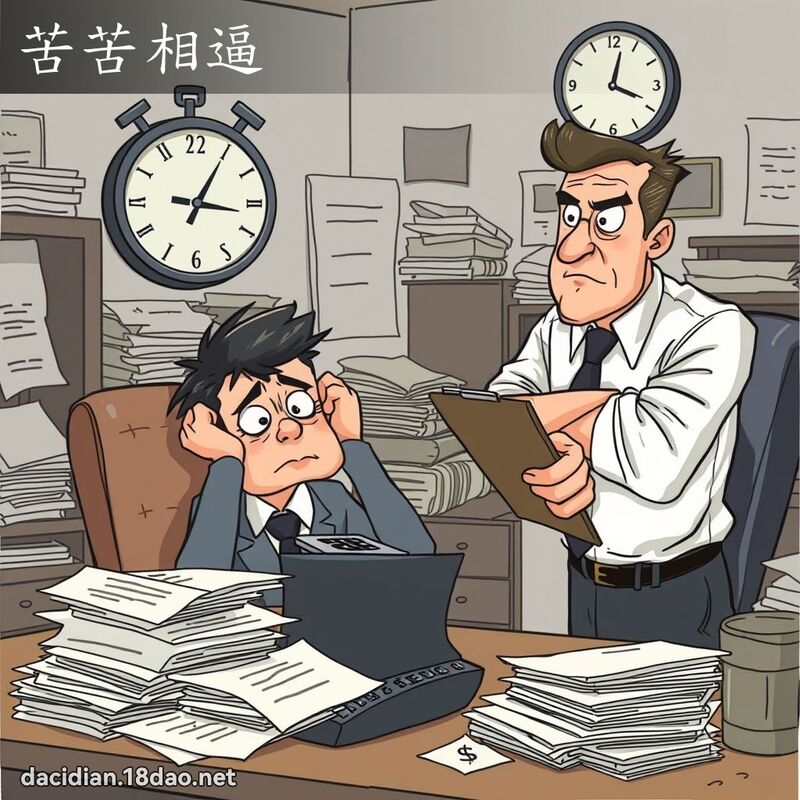 苦苦相逼 - 國語大辭典配圖