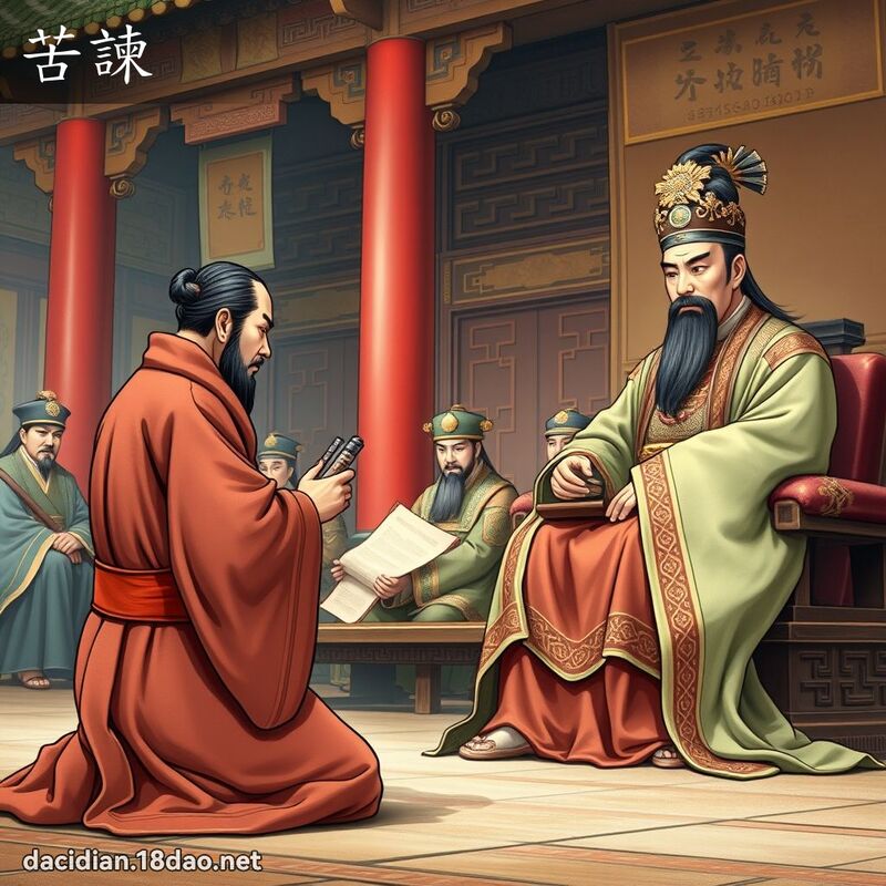 苦諫 - 國語大辭典配圖