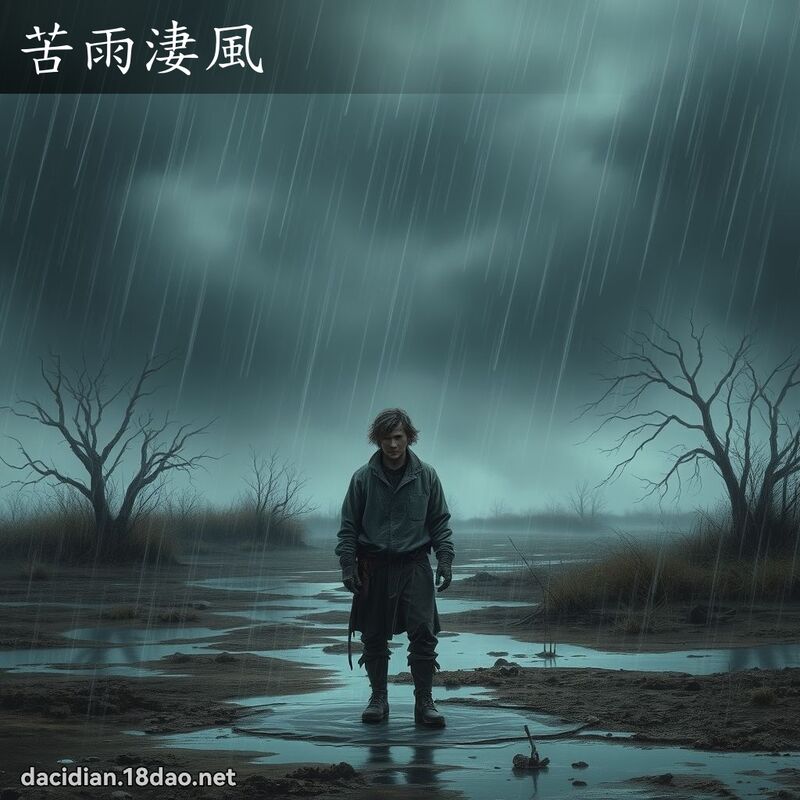 苦雨淒風 - 國語大辭典配圖