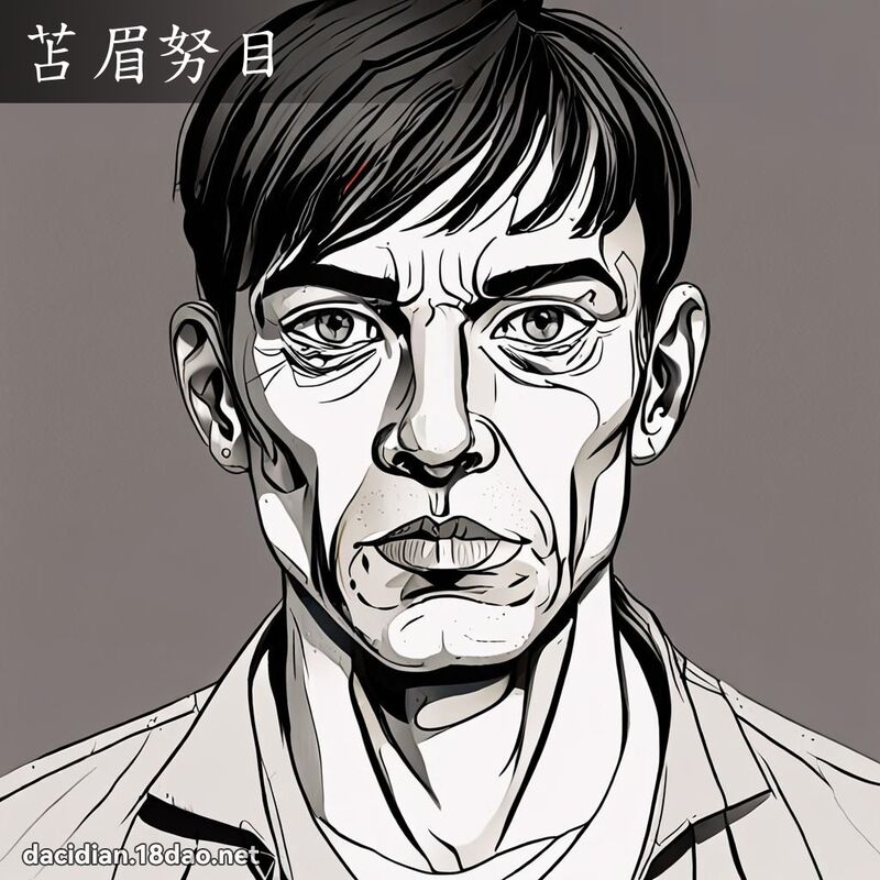 苫眉努目 - 國語大辭典配圖