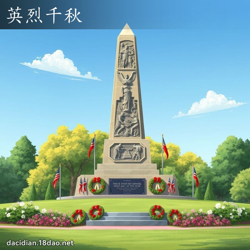 英烈千秋 - 國語大辭典配圖