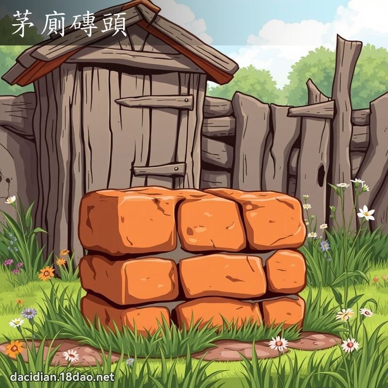 茅厕砖头 - 国语大辞典配图