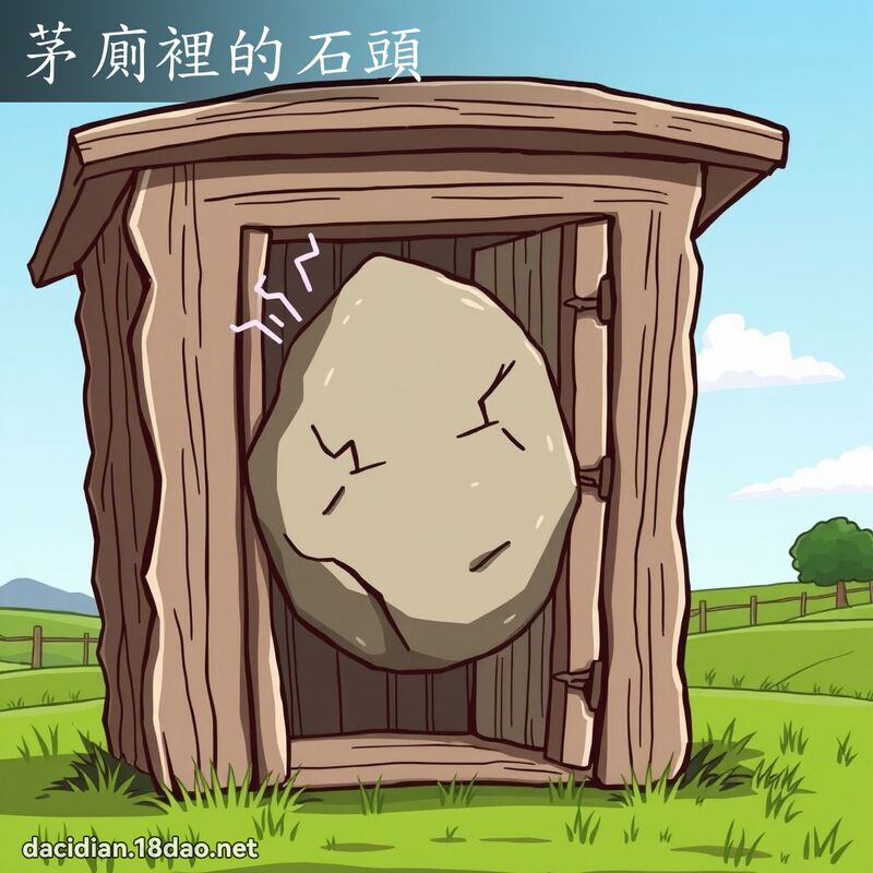 茅厕里的石头 - 国语大辞典配图