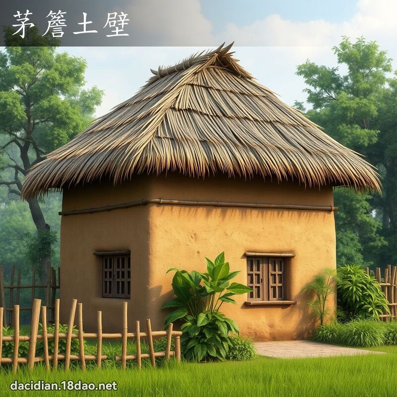 茅簷土壁 - 国语大辞典配图