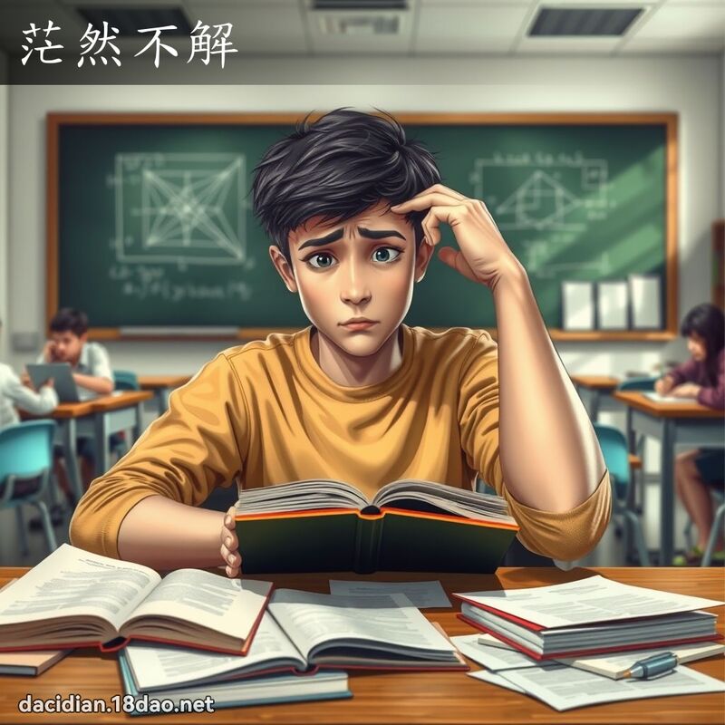 茫然不解 - 国语大辞典配图