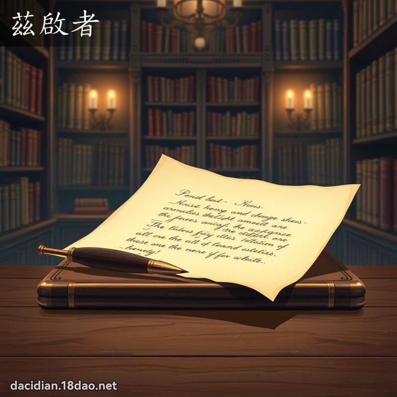 茲啟者 - 國語大辭典配圖