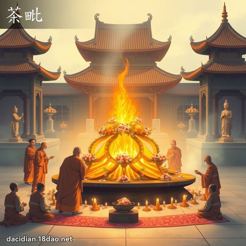 茶毗 - 國語大辭典配圖