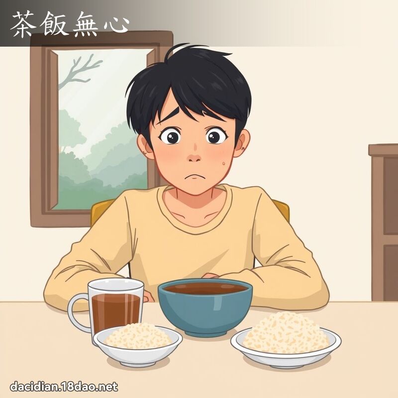 茶飯無心 - 國語大辭典配圖