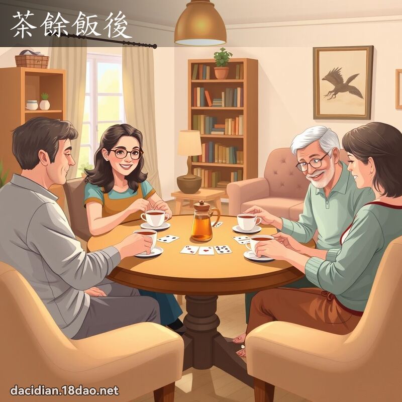 茶餘飯後 - 國語大辭典配圖