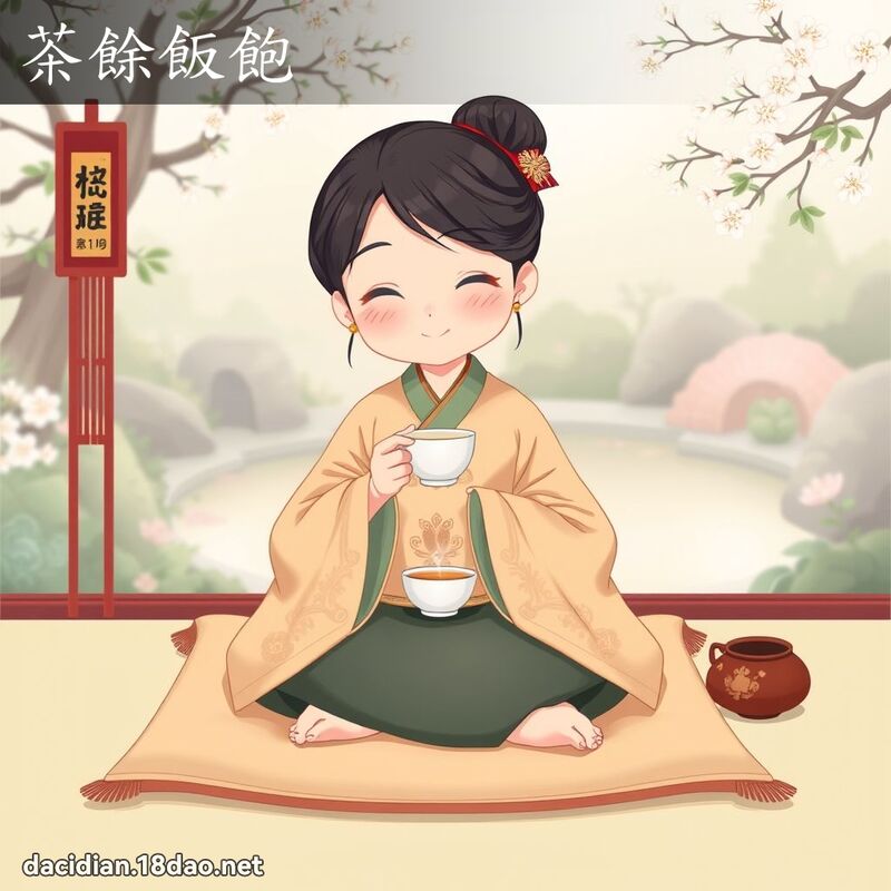 茶余饭饱 - 国语大辞典配图