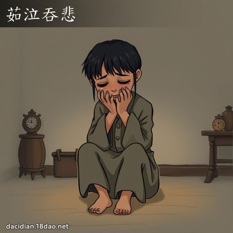 茹泣吞悲 - 國語大辭典配圖