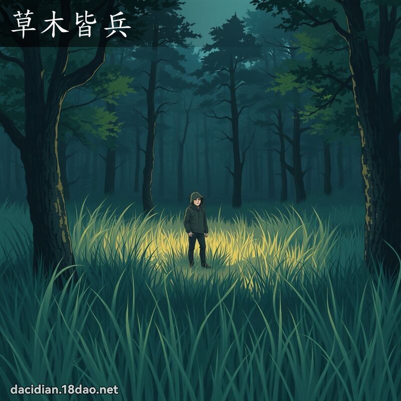 草木皆兵 - 国语大辞典配图