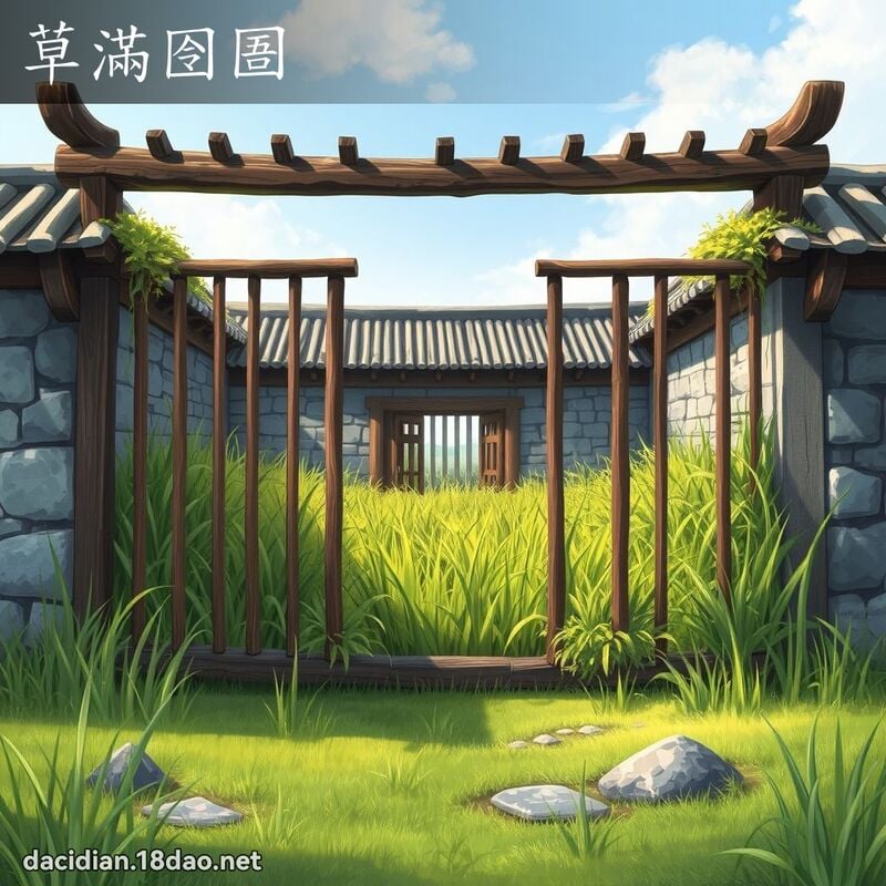 草滿囹圄 - 國語大辭典配圖