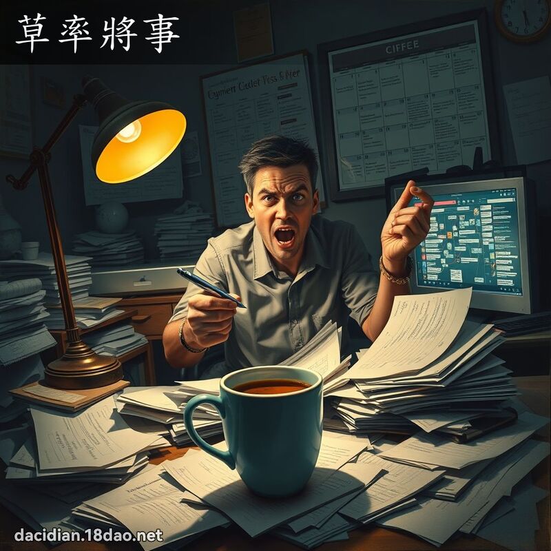 草率將事 - 國語大辭典配圖
