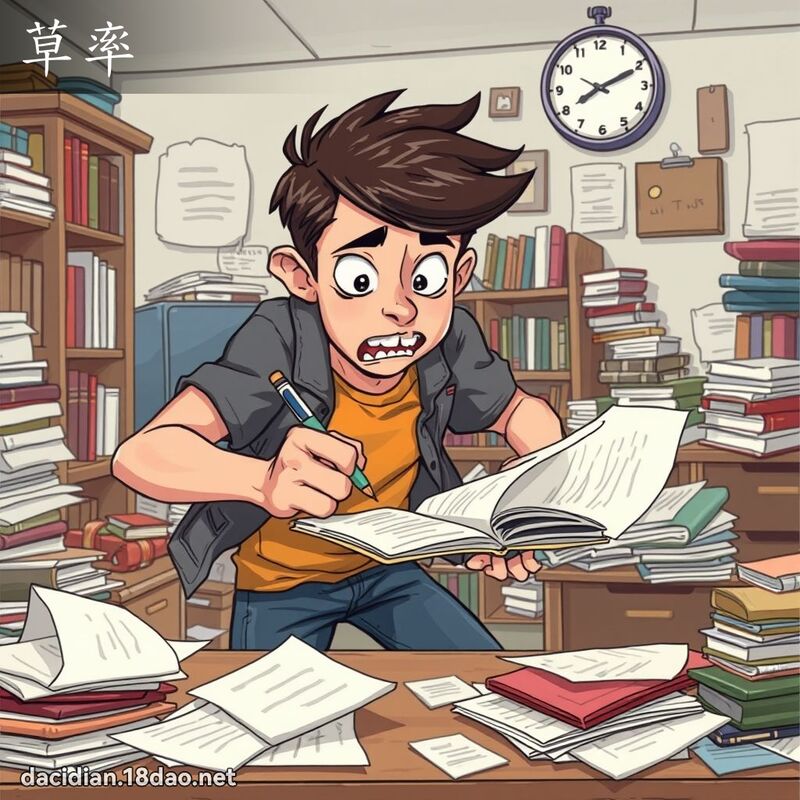 草率 - 国语大辞典配图