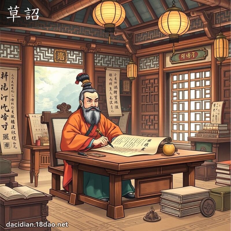 草詔 - 国语大辞典配图