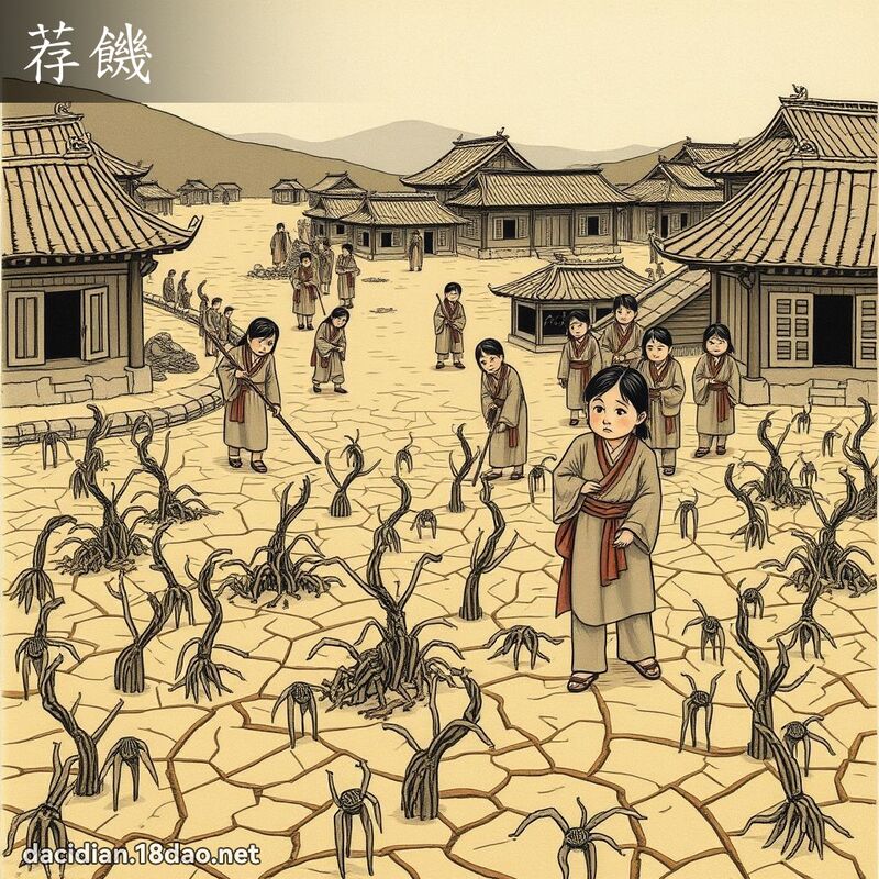 荐饑 - 國語大辭典配圖