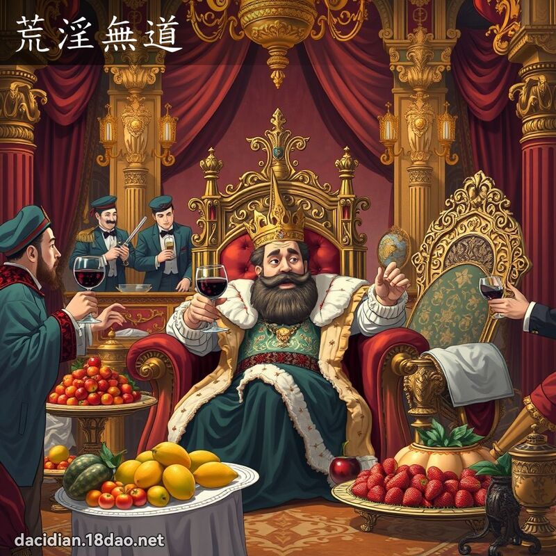 荒淫無道 - 國語大辭典配圖