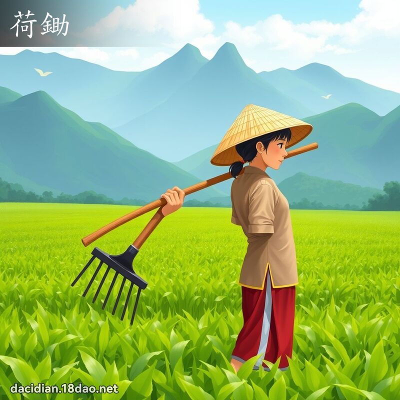 荷锄 - 国语大辞典配图