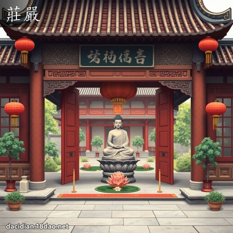 莊嚴 - 國語大辭典配圖